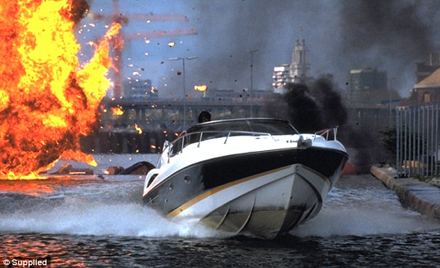Action: Sunseeker International's boats have famously appeared in James Bond movies including 'The World Is Not Enough' (pictured) starring Pierce Brosnan