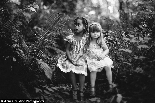 Best friends: The girls are each other's best friends despite being different races and being born in countries on opposite sides of the world