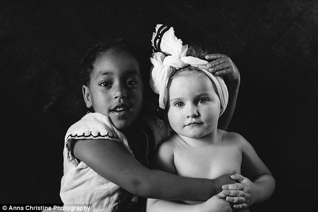 Two year period: Anna Christine began taking photos of her daughters when Semenesh was three-and-a-half and when Haven was just One-and-a-half-years-old.