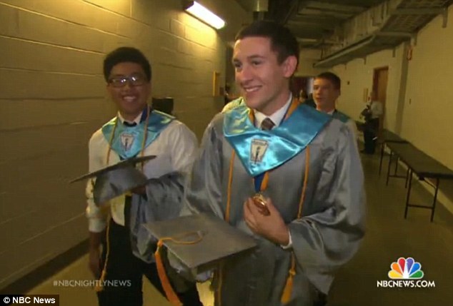 Moving: In his valedictorian speech Griffin told classmates to use their past as motivation