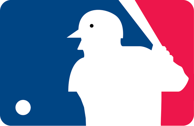 The MLB logo looks like a bird with arms.