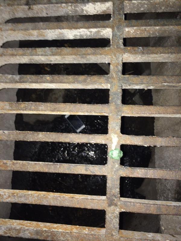 Sometimes, phones do actually get dropped down drains.