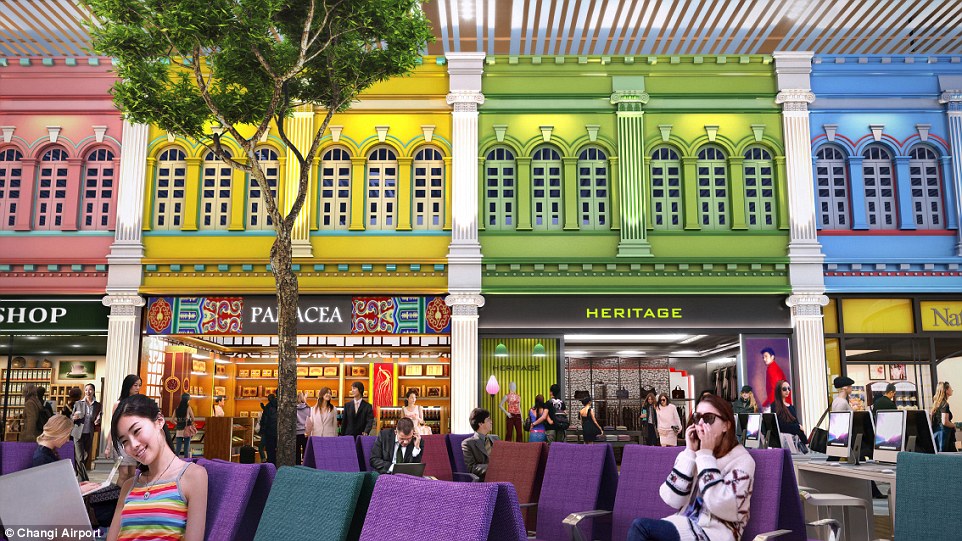 Unique cultural shop fronts will be the norm in the new terminal 4 development at Changi Airport