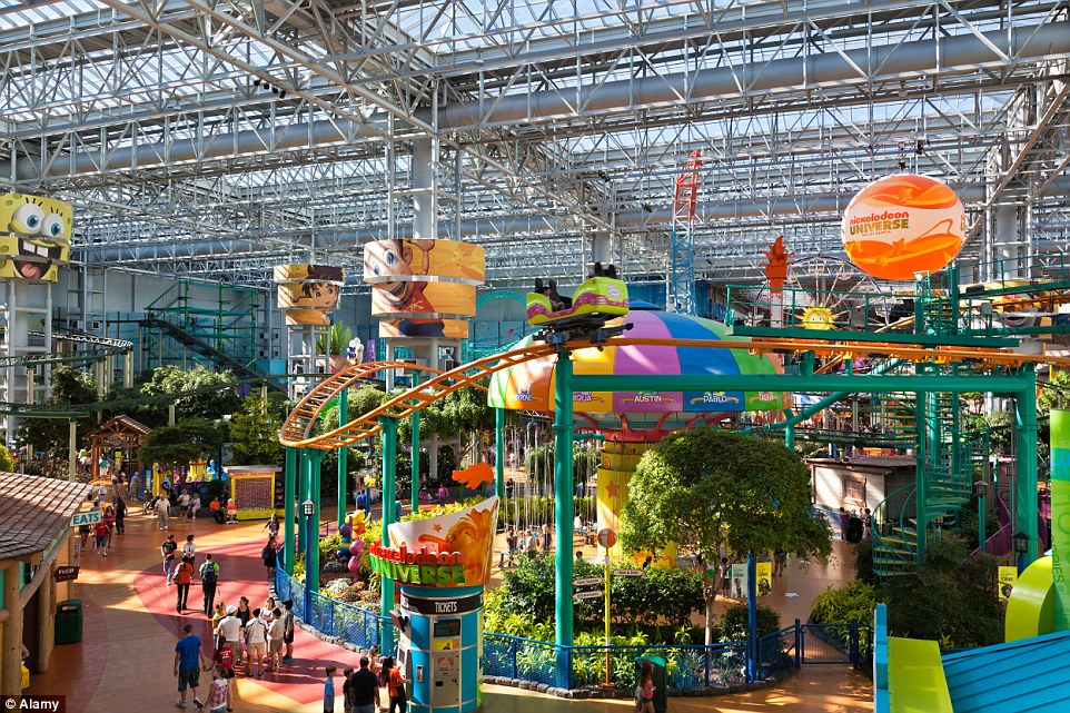 The Nickelodeon Universe Amusement Park in the Mall of America features an indoor rollercoaster and many other family-friendly rides