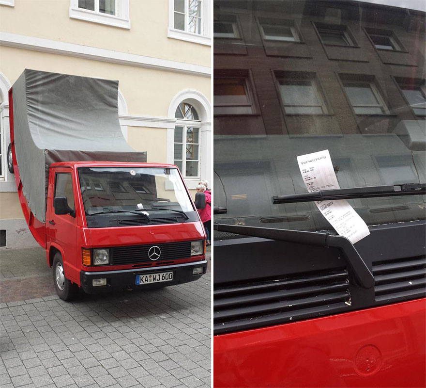 bent-truck-parking-ticket-germany-Erwin-Wurm-6