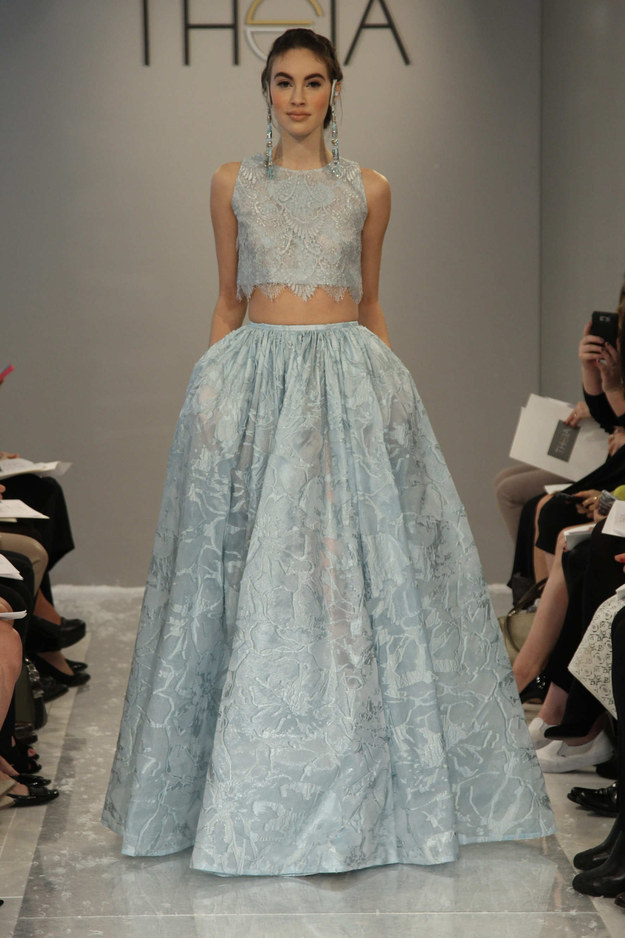 Or envelope yourself in this ice princess look.