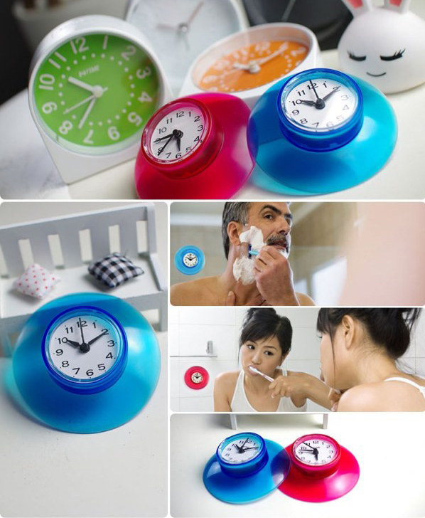 A waterproof shower clock that will help you keep track of time.