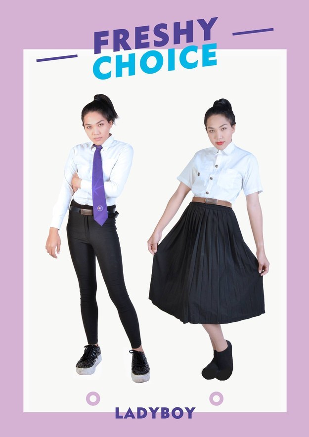 But the school also released two more pictures. One for those who identify as “ladyboy.”