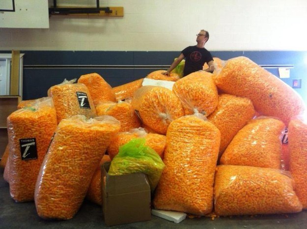 "Coach J buys 15 12-pound bags of cheese puffs for Coach P. How many ounces is that?"