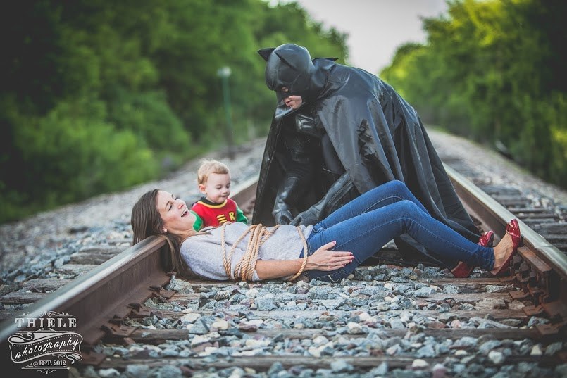 The costumes gave his wife Roxanne an idea. She decided to surprise him by setting up a Batman-themed family photo shoot as an early Father’s Day present.