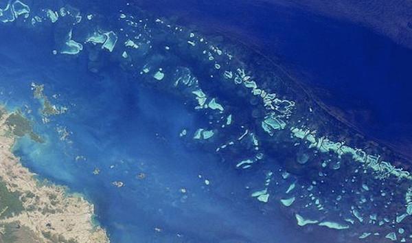Air pollution in China is visible from Space, as is the Great Barrier Reef. The Great Wall, however, is not.