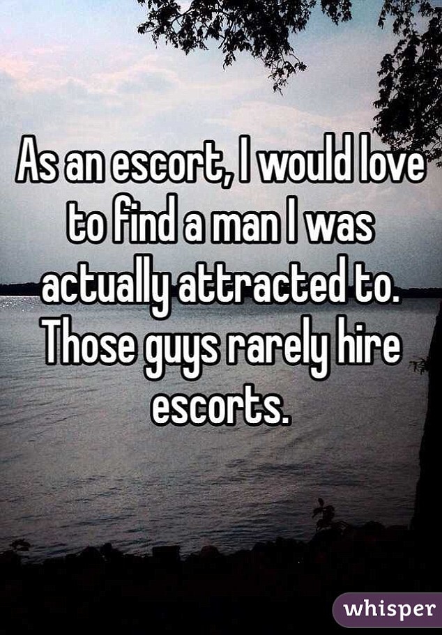 Some users reported that working as an escort could cause problems finding love 