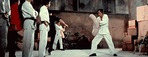 At the time, most martial arts films were sped up to make the fight scenes appear faster but Bruce Lee did the opposite. His punches and kicks were too fast to be caught on the regular 24 fps. He was instead filmed at 32 fps and slowed down so you could actually see what he was doing.