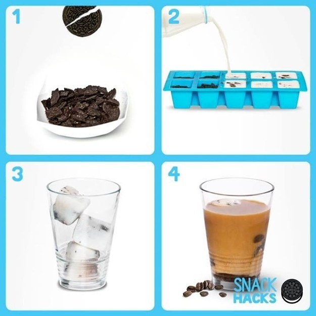 If your milk is about to expire, use it to make milk and cookie cubes.