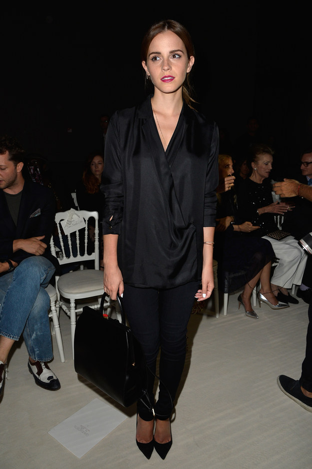 And when she looked literally perfect in a simple black shirt.
