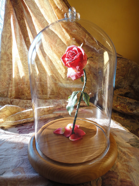 Beauty and the Beast Enchanted Rose Replica, $285