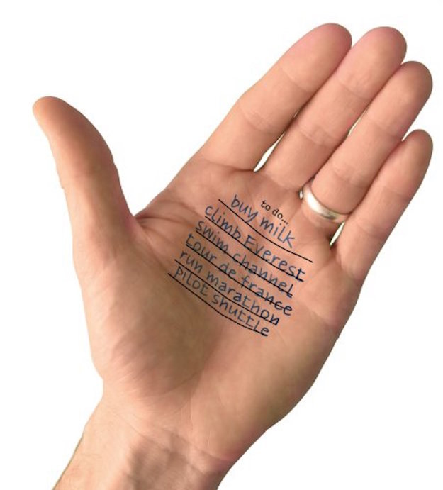 Get a (temporary) tattoo of your to-do list.