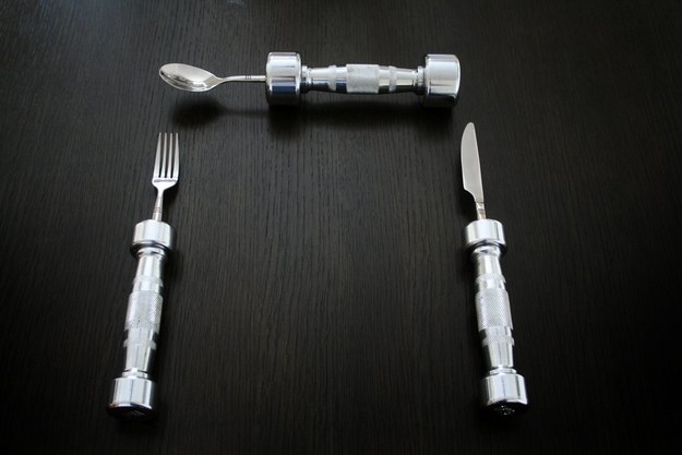 Use this cutlery when you "forget" to go to the gym.