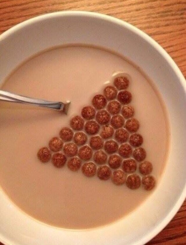 This triangle of cereal.