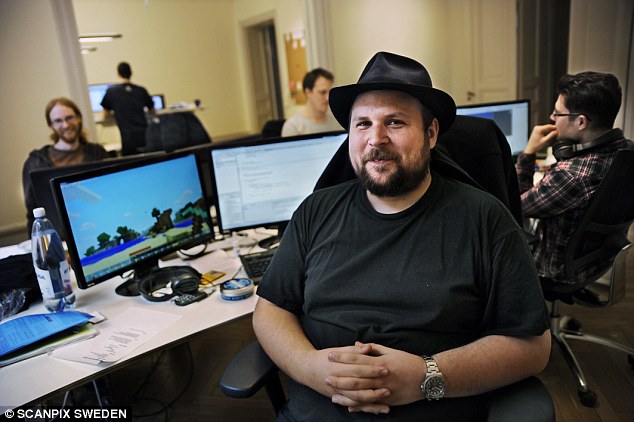 Unhappy: Minecraft inventor Markus Persson claims he's 'never felt more isolated' since selling his company Mojang AB to Microsoft for £1.5billion