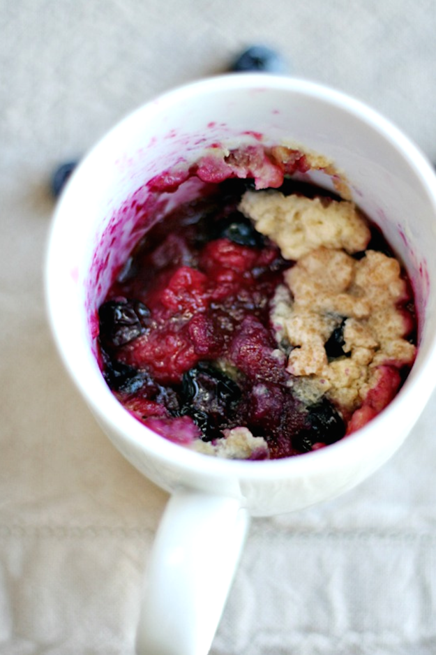 Single-Serving Blueberry Muffin in a Mug