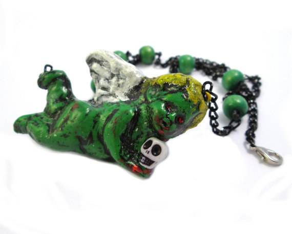This zombie necklace for when they want to really express their love of psychobilly.