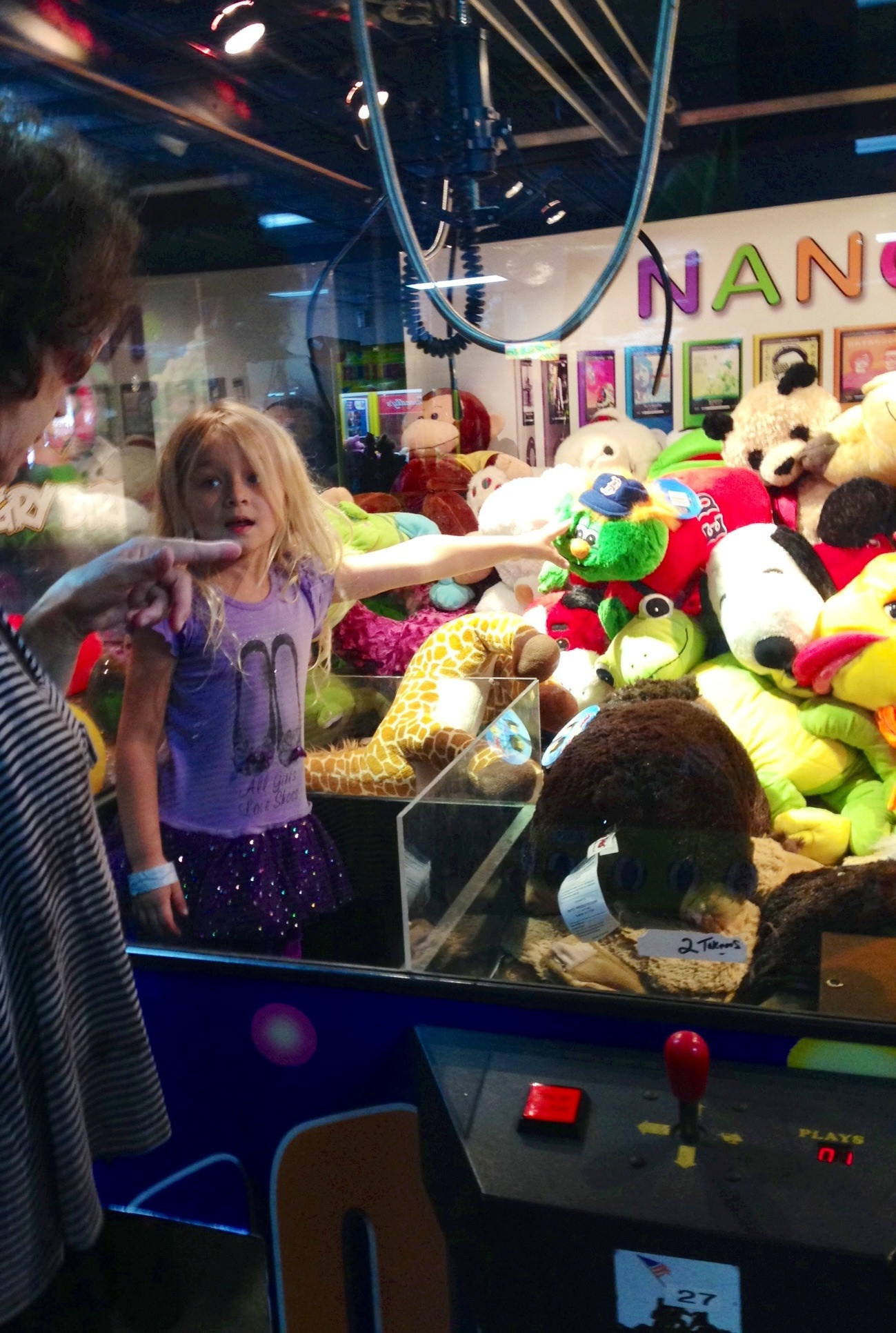 The kid who climbed into a claw machine and passed out stuffed toys to passersby.