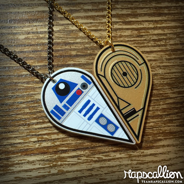 R2D2 and C3PO Necklaces