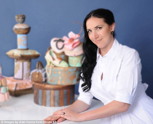 The cake created by Ms Wingham, pictured, has surpassed a the previous most expensive cake, which sold for £32.4million in 2013