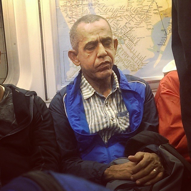 Even Obama rides the subway.