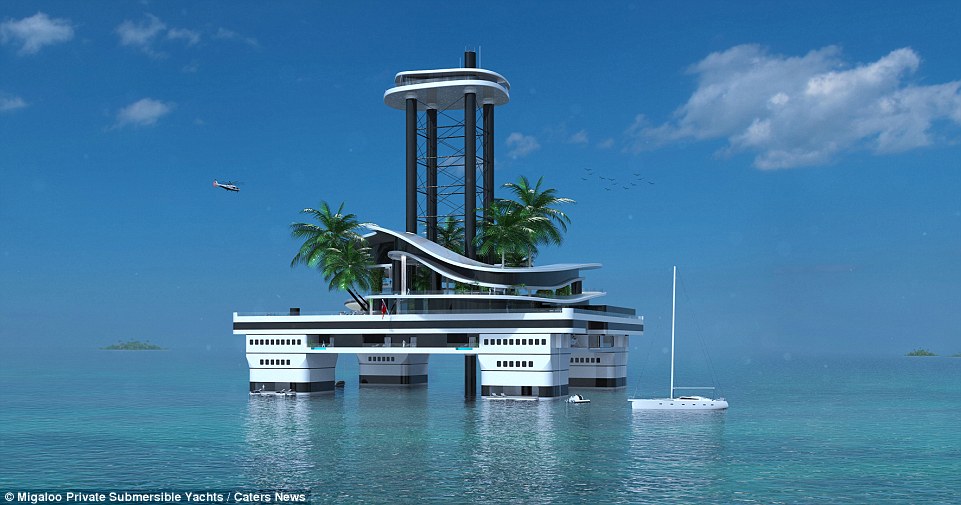 Life at sea: The designers say they expect living at sea to be huge trend in the future, adding that floating islands could be the perfect first step towards society adapting to this new way of living