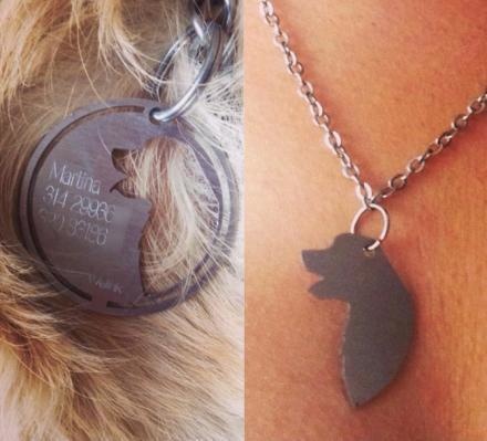 Keep the bond going with an ID tag for dogs and their humans. 