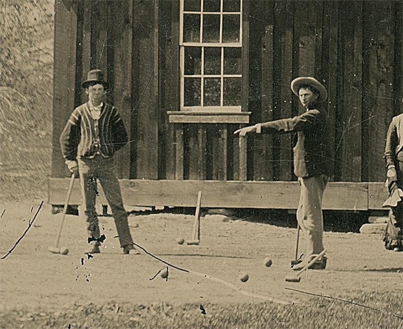 Billy the Kid (left) in a close-up of the photo