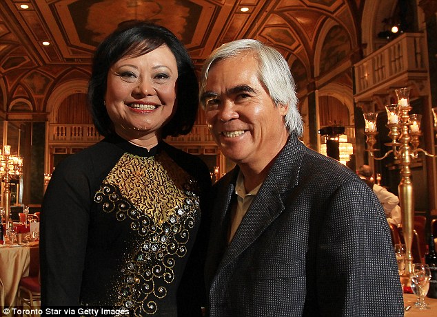 Forty years ago Kim Phuc was photographed after being caught in a naplam strike by photographer Nick Ut (pictured with Kim). Ut won the Pulitzer prize for the image and helped Phuc