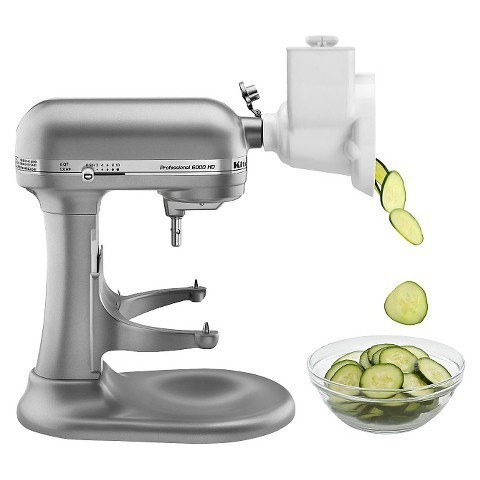 An attachment for your standing mixer that chops (and shreds) things for you.