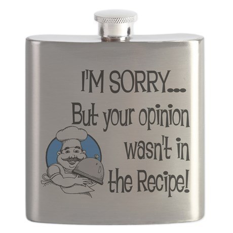 A flask that you can take a swig from anytime a relative comes poking around.