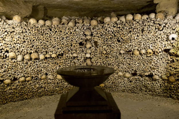 Buried beneath the streets of Paris, the Catacombs contain the neatly stacked remains of some 6 million people who died in centuries past.