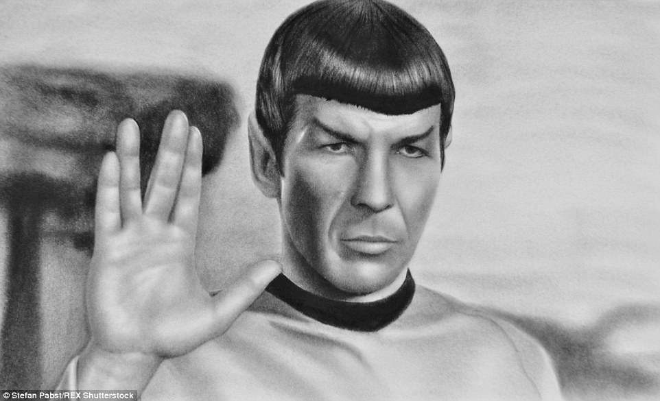 The final frontier: Mr Pabst recreates the iconic image of Spock from Star Trek, first made famous by Leonard Nimoy