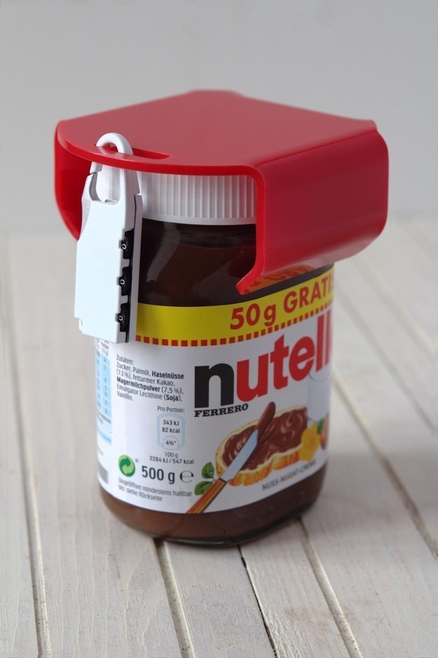 A Nutella jar lock.