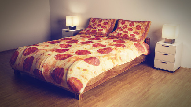 Pizza bedding.
