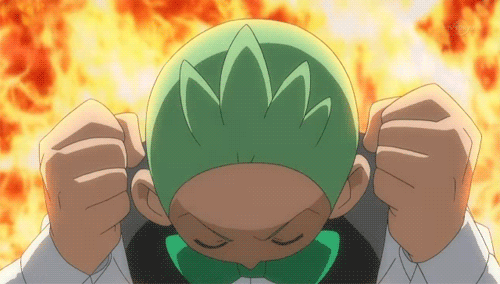 anime pokemon fire angry bw