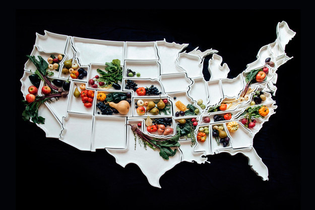 Plates shaped like all fifty states.