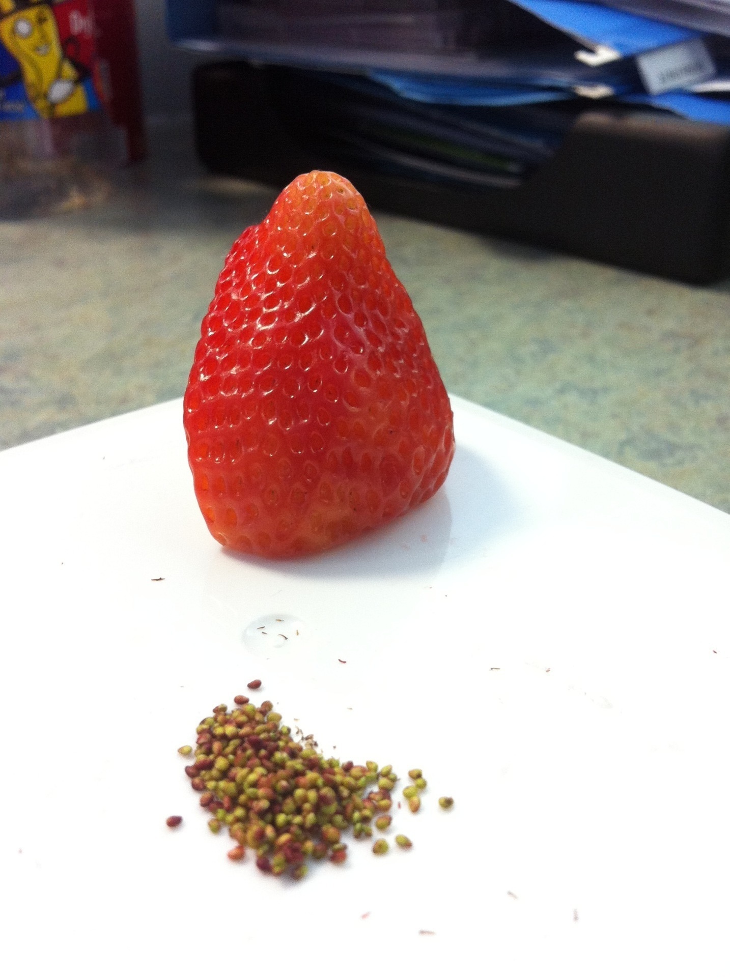 Strawberry, please. Hold the seeds.