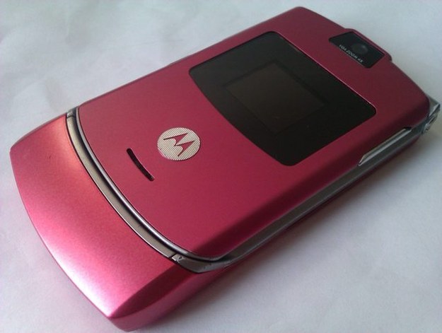 A flip phone with a camera