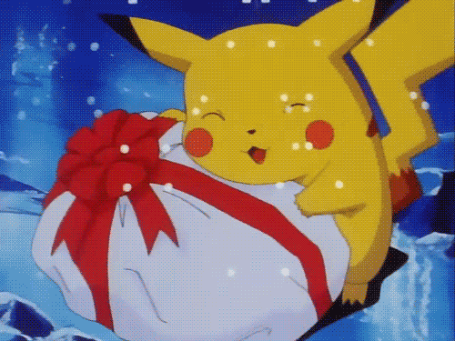 christmas pokemon pikachu present