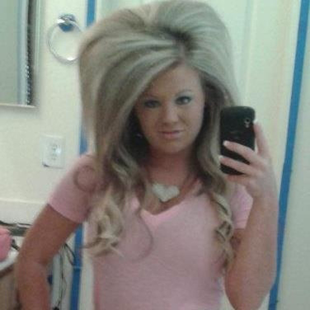 This girl with super big hair.