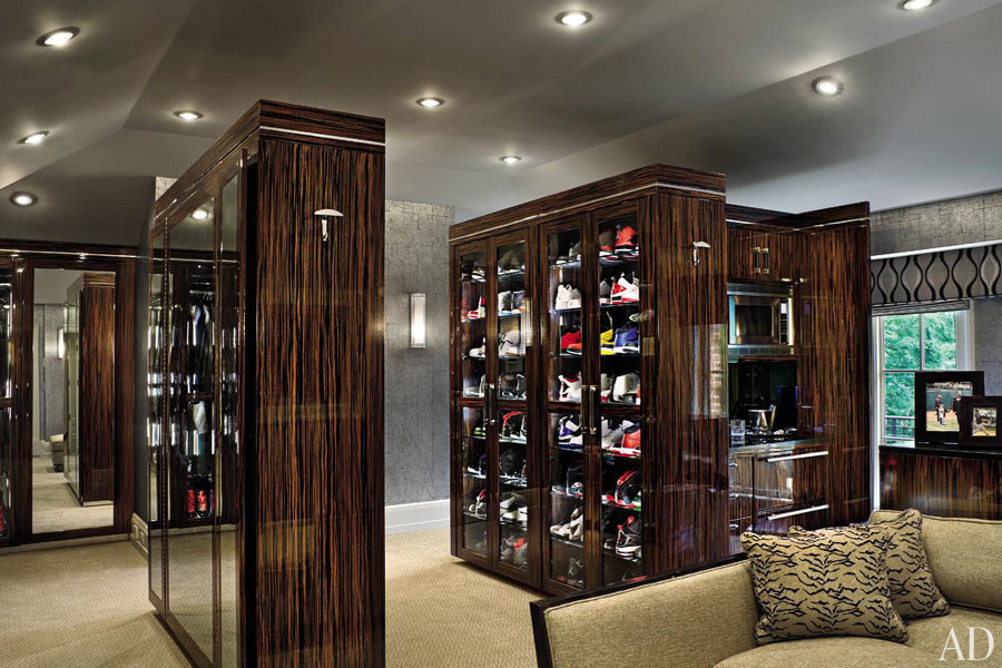 C. C. Sabathia had custom cabinetry built to show off his extensive show collection.