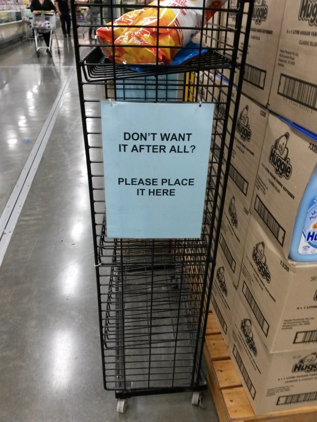 This grocery store shelf.