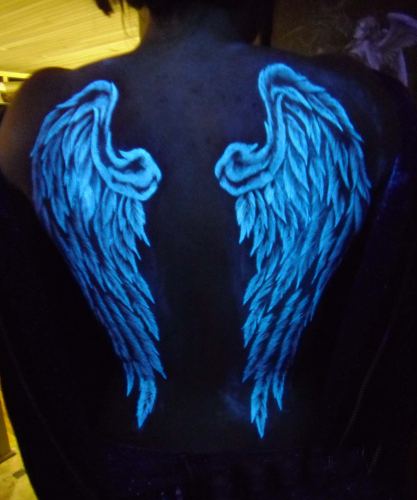 A wing on each shoulder blade. 