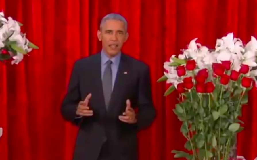 Barack Obama Delivers Funny Valentines Message To His Wife Michelle image